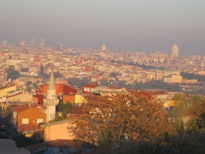 Sun setting on Istanbul