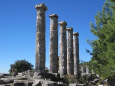 the magnificent columns of Temple of Athena from another angle